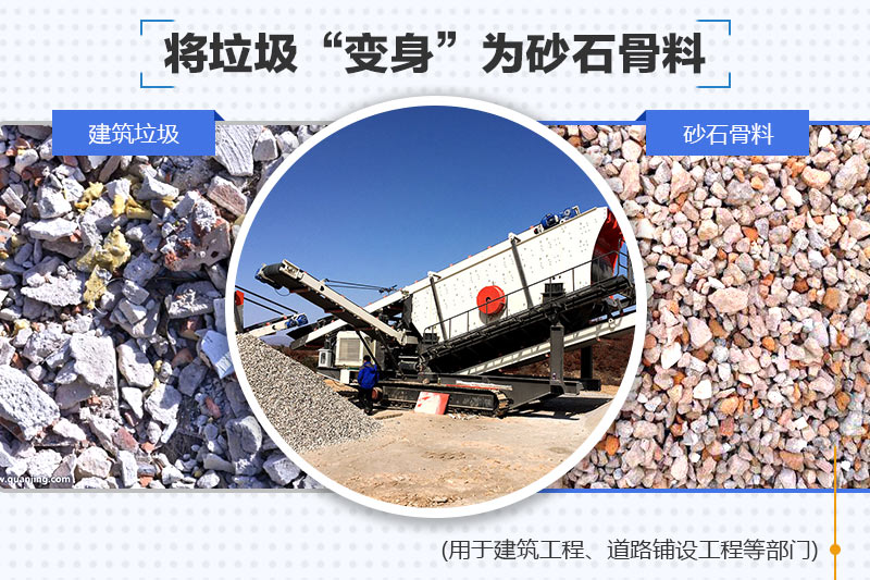 環(huán)保型建筑垃圾破碎機現場(chǎng)破碎成砂石骨料